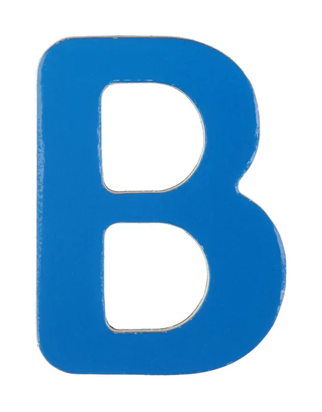 Övre B magnetisk bokstav på vitt med klippbana — Stockfoto
