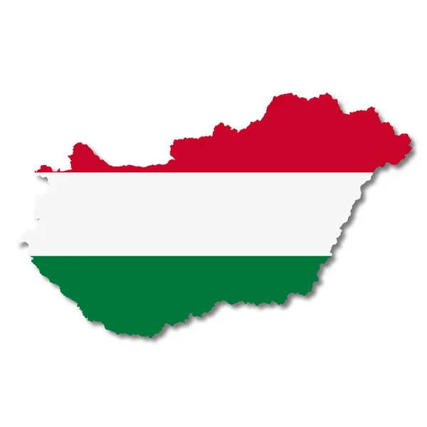 Hungary map on white background with clipping path to remove shadow 3d illustration — ストック写真