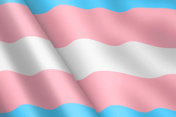 Género Trans Ondeando Bandera Ilustración Viento Ondulación —  Fotos de Stock