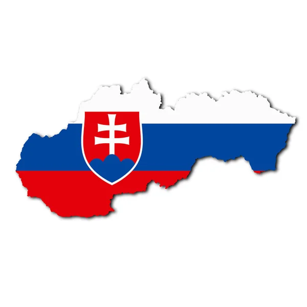 Slovakia Map White Background Clipping Path Illustration — 스톡 사진