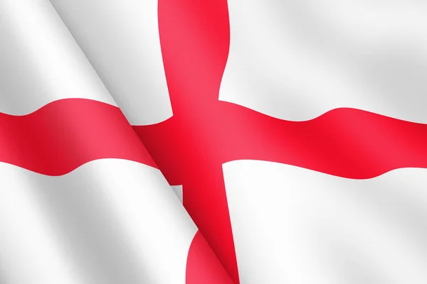 Ein England Schwenkt Flagge Illustration Windwellen — Stockfoto