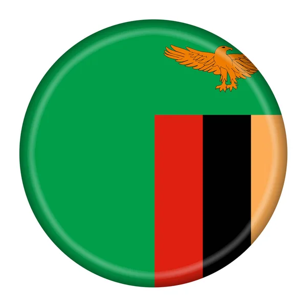 Zambia Flag Button Illustration Clipping Path Green Red Black Zambrano —  Fotos de Stock