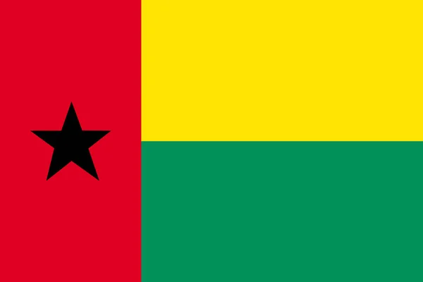 Guinea Bissau Background Flag Illustration Red Yellow Green Star Black — 图库照片
