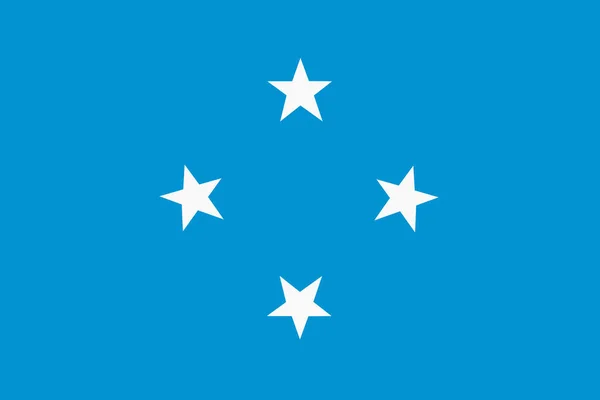 Μια Σημαία Της Μικρονησίας Απεικόνιση Φόντο Μπλε Άσπρα Αστέρια — Φωτογραφία Αρχείου