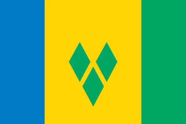 Saint Vincent Grenadines Flag Background Illustration Blue Yellow Green Stripes — Foto Stock