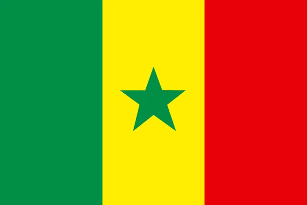 Senegal Flag Background Illustration Green Yellow Red Green Star —  Fotos de Stock