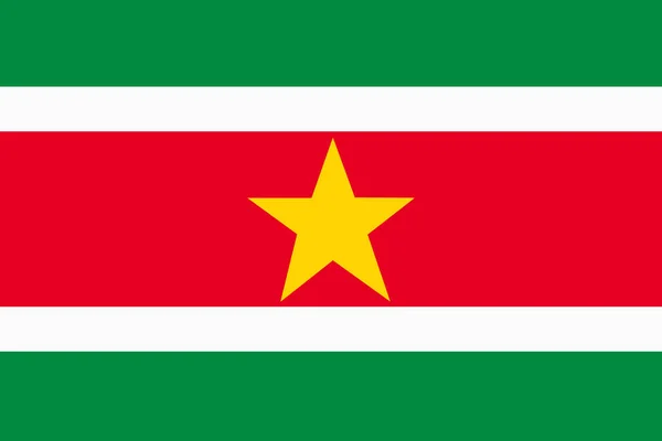 Ένα Φόντο Σουρινάμ Σημαία Απεικόνιση Μεγάλο Αρχείο Κόκκινο Λευκό Πράσινο — Φωτογραφία Αρχείου