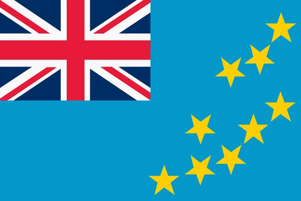 Tuvalu Flag Background Illustration Yellow Stars Eight Together — Foto Stock