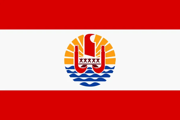 Иллюстрация Флага Французской Полинезии Красно Белая — стоковое фото
