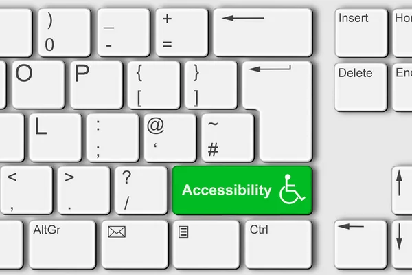 Accessibility Concept Computer Keyboard Illustration — Stock fotografie