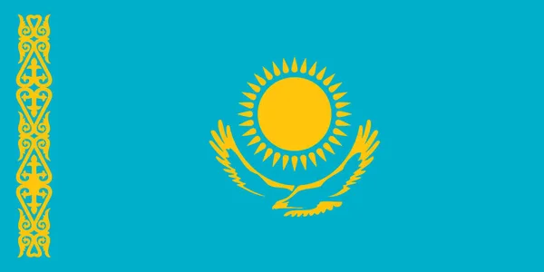 Kazakhstan Flag Background Illustration Large File — Zdjęcie stockowe