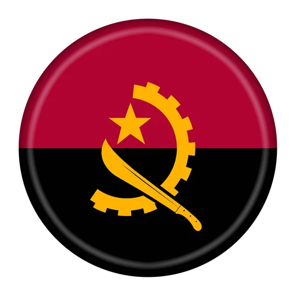 Angola Flag Button Illustration Clipping Path — Stock Photo, Image