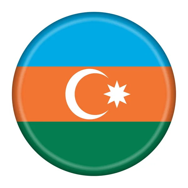 Azerbaijan Flag Button Illustration Clipping Path — Stok fotoğraf