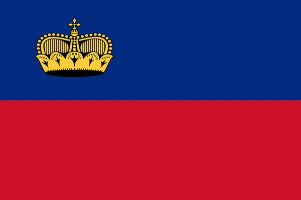 Liechtenstein Flag Background Illustration Large File Blue Red Crown — Foto Stock