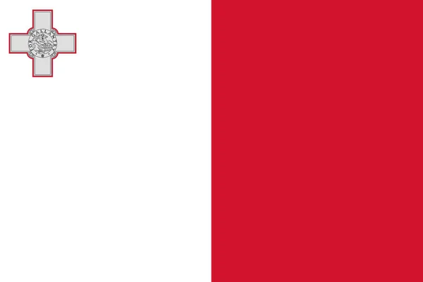 Malta Flag Background Illustration Large File Red White — Stock Photo, Image