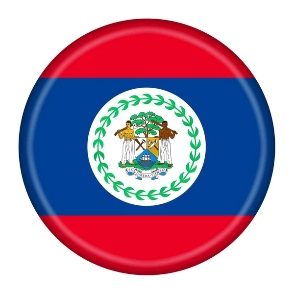 Belize Flag Button Illustration Clipping Path — Stock fotografie