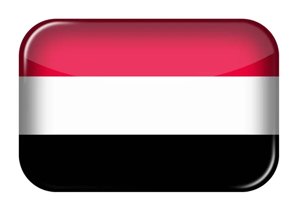 Yemen Web Icon Rectangle Button Clipping Path Illustration — Stockfoto