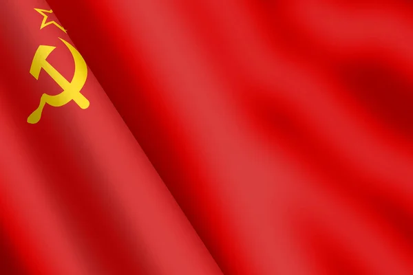 Una Unión Repúblicas Socialistas Soviéticas Urss Cccp Ondeando Bandera Ilustración —  Fotos de Stock