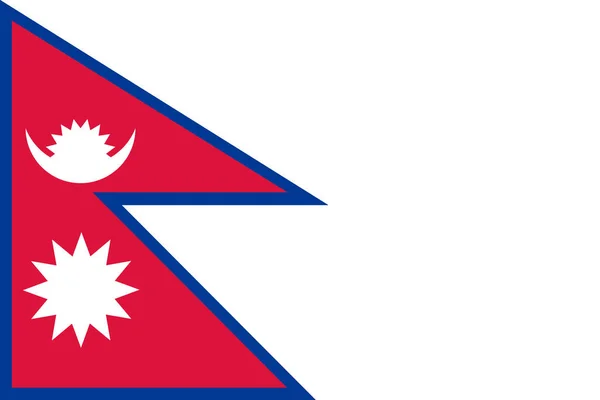用裁剪路径删除白色的尼泊尔国旗背景图 — 图库照片