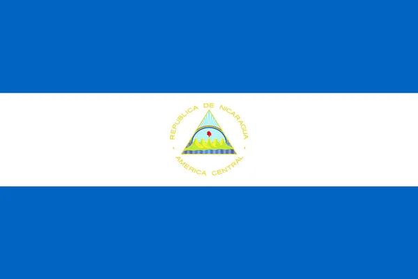 Een Nicaragua Vlag Achtergrond Illustratie Groot Bestand Blauw Wit — Stockfoto