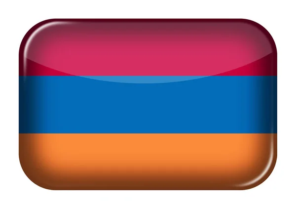 クリッピングパスを持つアルメニアのウェブアイコンの長方形のボタン3Dイラスト — ストック写真