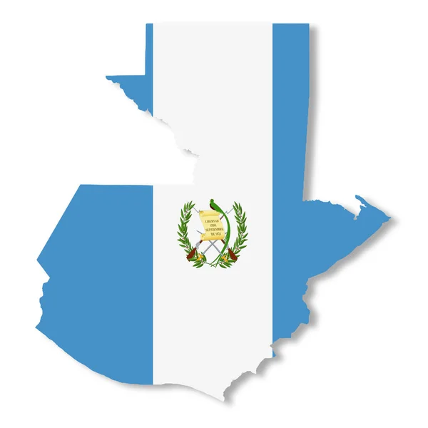 Een Guatemala Kaart Witte Achtergrond Met Clipping Pad Schaduw Illustratie — Stockfoto