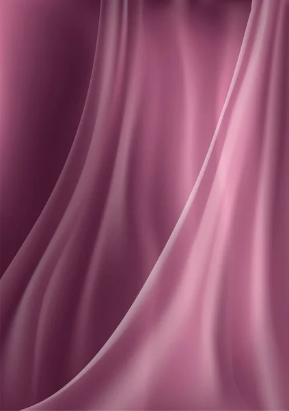 Thin Pink Fabric Folds Abstract Screensaver — Stock vektor