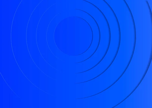 Contexte Abstrait Cercles Bleus Décroissant Vers Centre — Image vectorielle