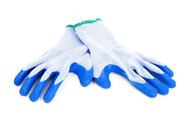 Gants Bleus Sur Fond Blanc — Photo