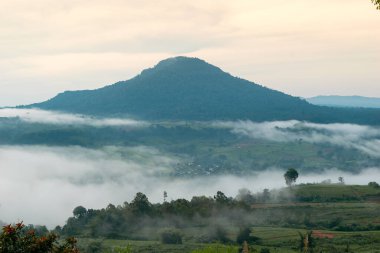 mountain scenery with fog of Phetchabun, Thailand