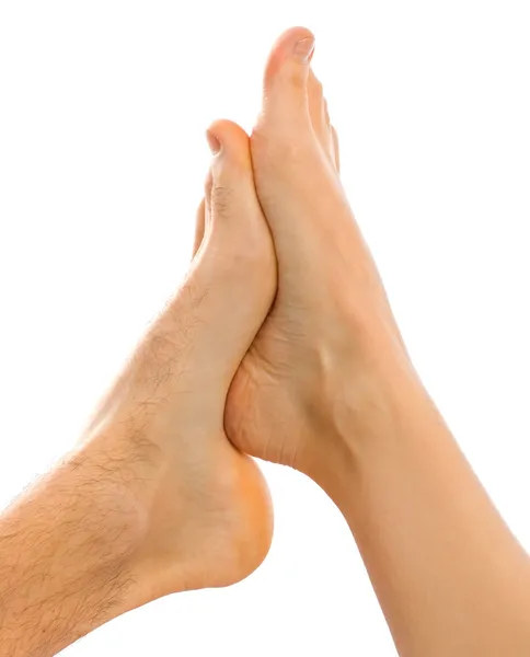 Young couples sole on each other — Stock Photo, Image