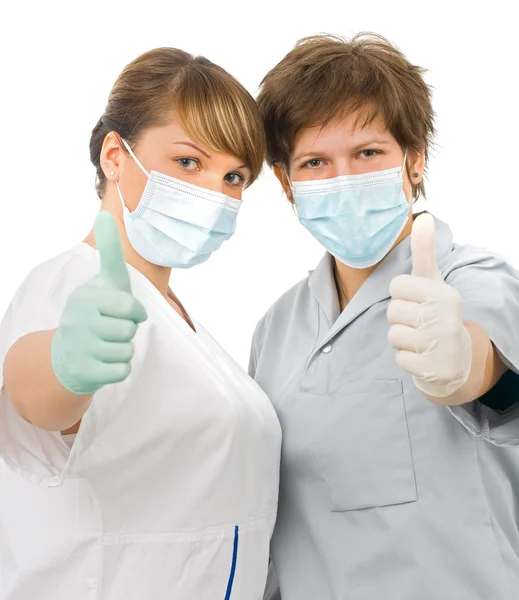 Two young sweet doctor — Stock Photo, Image