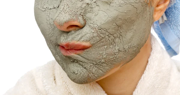 Секреты упругой кожи лица маски — стоковое фото