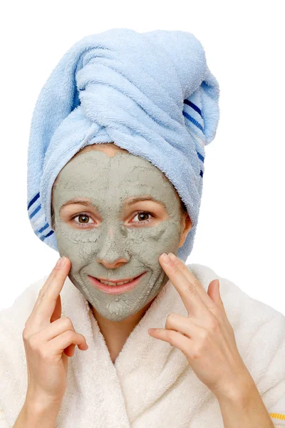 Skin firming clay facial mask — Stock Photo, Image