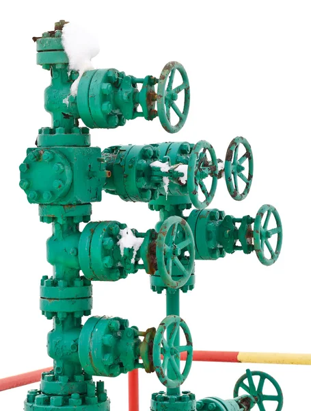 Systém zelené potrubí s ventily — Stock fotografie