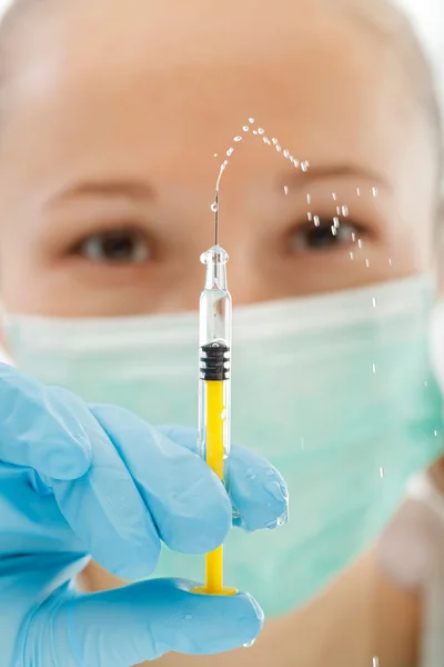 Vaccination to protect to the flu — Stock Photo, Image
