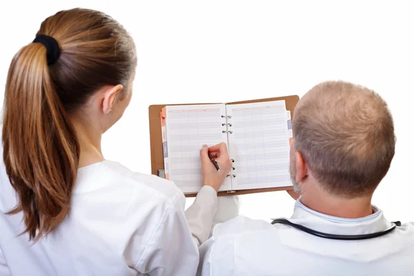 Reunião de datas entre médicos — Fotografia de Stock