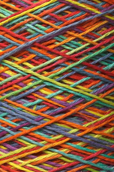 Multicolored yarn roll — Stock Photo, Image