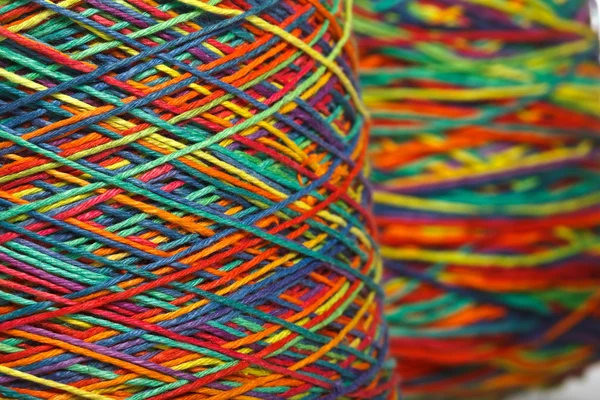 Multicolored yarn roll — Stock Photo, Image