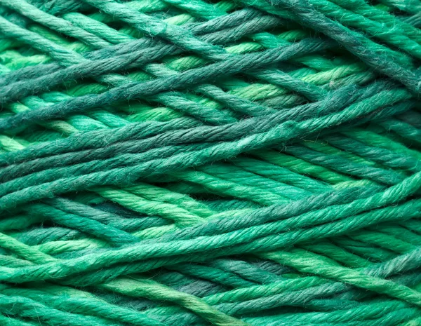 Green yarn roll — Stock Photo, Image