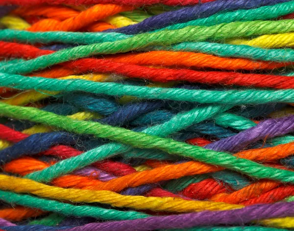 Multicolored yarn roll — Stock Photo, Image