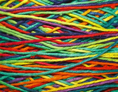 Multicolored yarn roll clipart