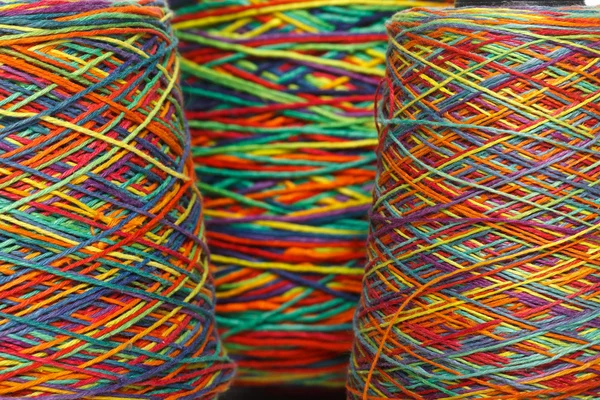 Multicolored yarn roll — Stock Photo, Image