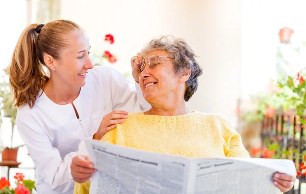 Elderly home care — Stock Photo, Image