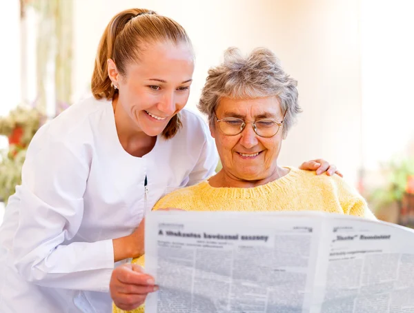 Elderly home care — Stock Photo, Image