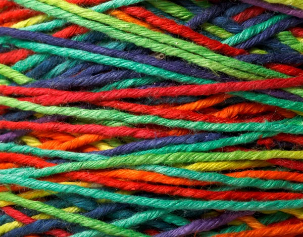 Multicolored yarn roll — Stock Photo, Image