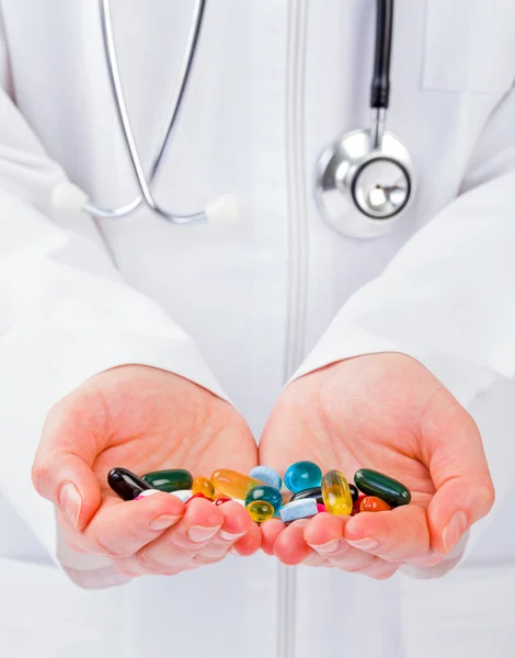Handful pills — Stock Photo, Image