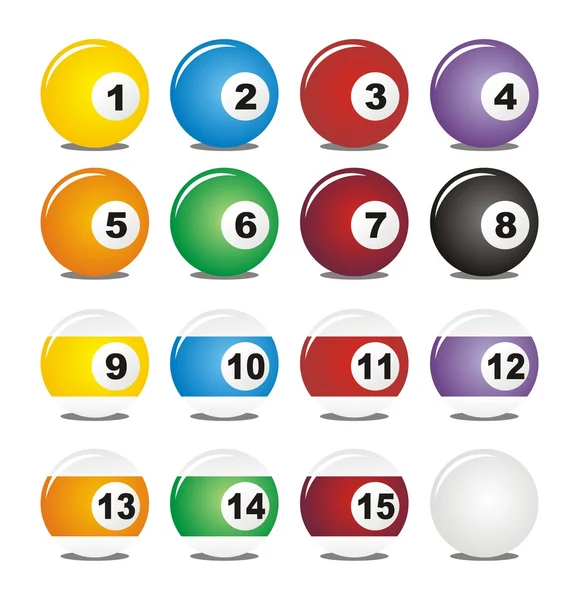 Billiard balls — Stock Vector