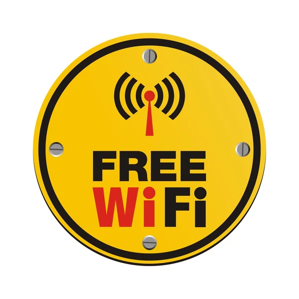 Signe wi fi cercle gratuit — Image vectorielle