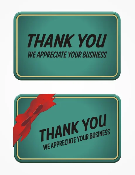 Business card - thank you for your business — Stock Vector